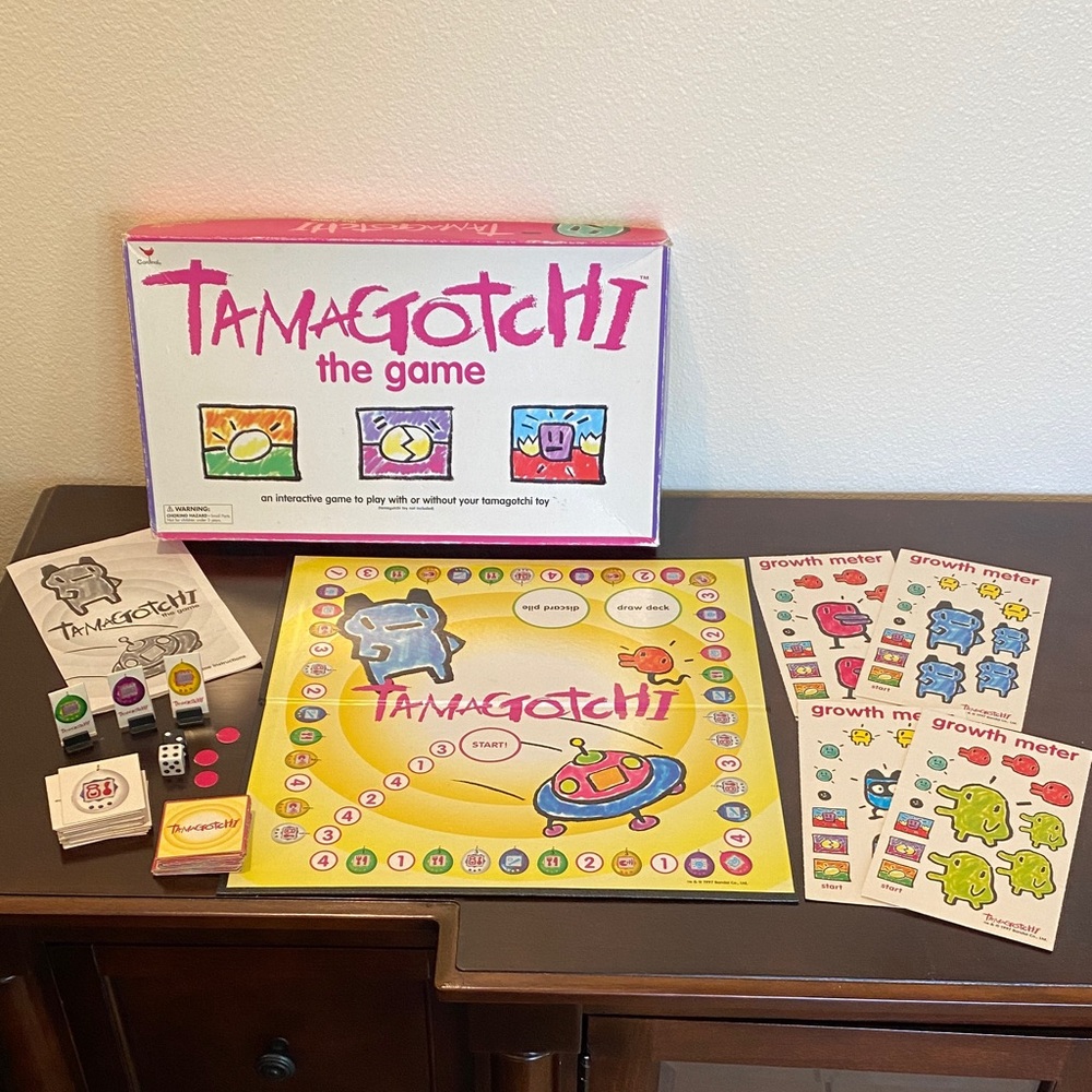 1997 Cardinal Tamagotchi The Game Interactive Board Game Vintage